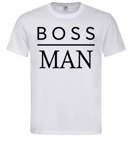 Мужская футболка Boss man Белый фото