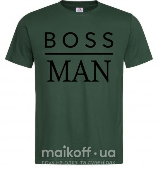 Чоловіча футболка Boss man Темно-зелений фото