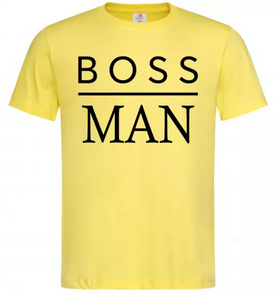Мужская футболка Boss man Лимонный фото