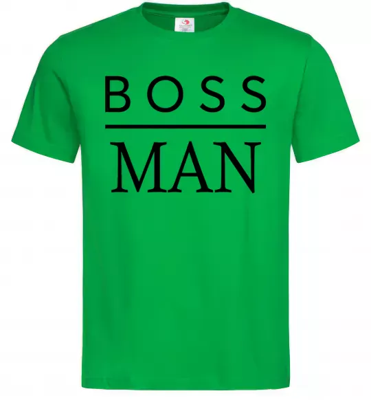 Мужская футболка Boss man Зеленый фото