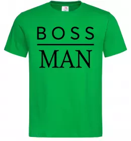 Мужская футболка Boss man Зеленый фото