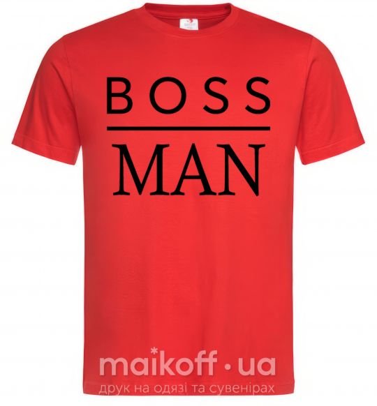 Мужская футболка Boss man Красный фото