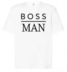 Футболка Оверсайз Boss man Белый фото