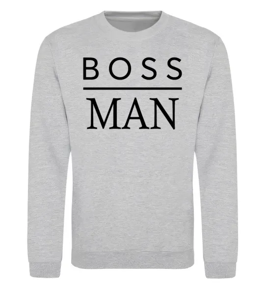 Світшот Boss man Сірий меланж фото