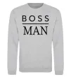 Світшот Boss man Сірий меланж фото