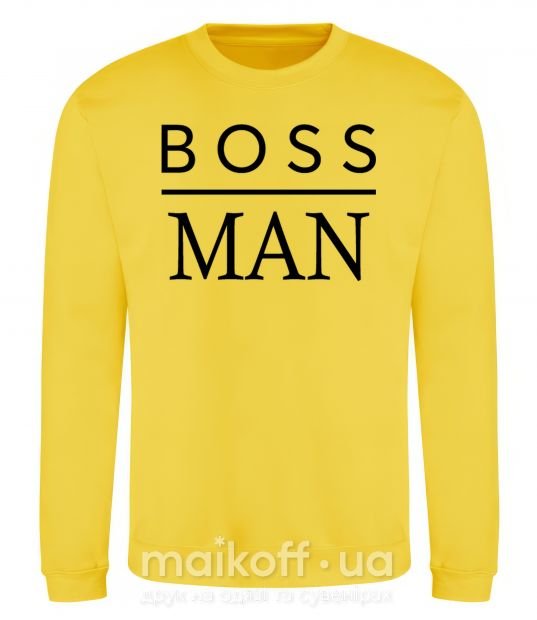 Світшот Boss man Сонячно жовтий фото