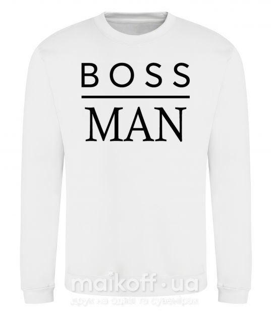 Світшот Boss man Білий фото