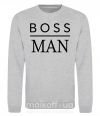 Свитшот Boss man Серый меланж фото