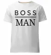 Мужская премиум футболка Boss man Белый фото