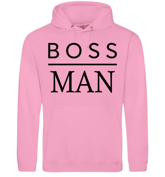 Мужская толстовка (худи) Boss man Розовый фото