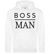 Мужская толстовка (худи) Boss man Белый фото