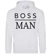 Чоловіча толстовка (худі) Boss man Сірий меланж фото