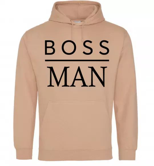 Чоловіча толстовка (худі) Boss man Пісочний фото