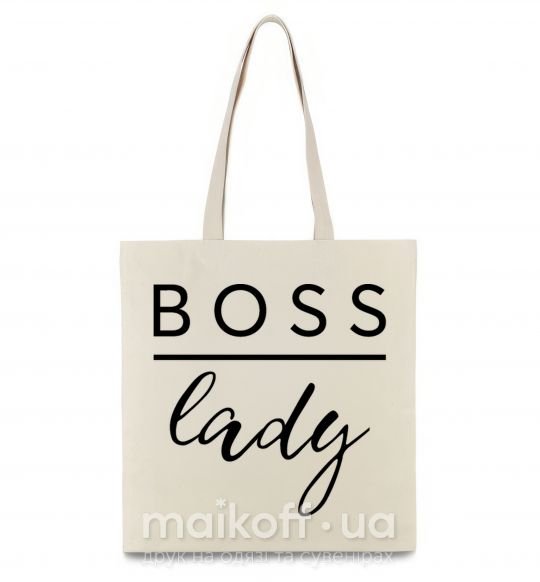 Еко-сумка Boss lady Бежевий фото
