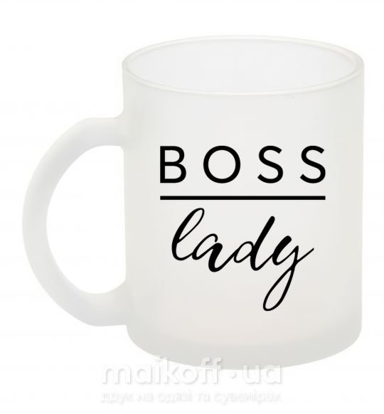 Чашка скляна Boss lady Фроузен фото