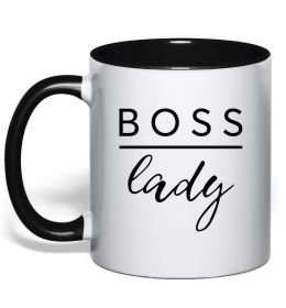 Чашка с цветной ручкой Boss lady Чашка с цветной ручкой Boss lady