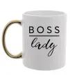 Чашка з кольоровою ручкою Boss lady Золото Чашка з кольоровою ручкою Boss lady Золото фото