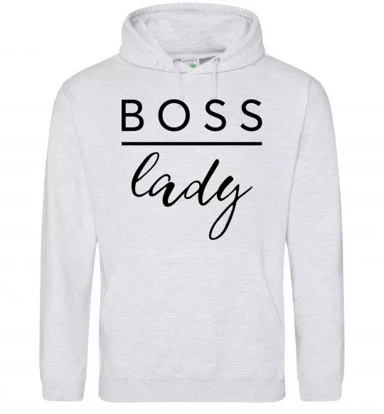 Жіноча толстовка (худі) Boss lady Сірий меланж фото