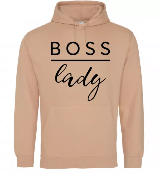Жіноча толстовка (худі) Boss lady Пісочний фото