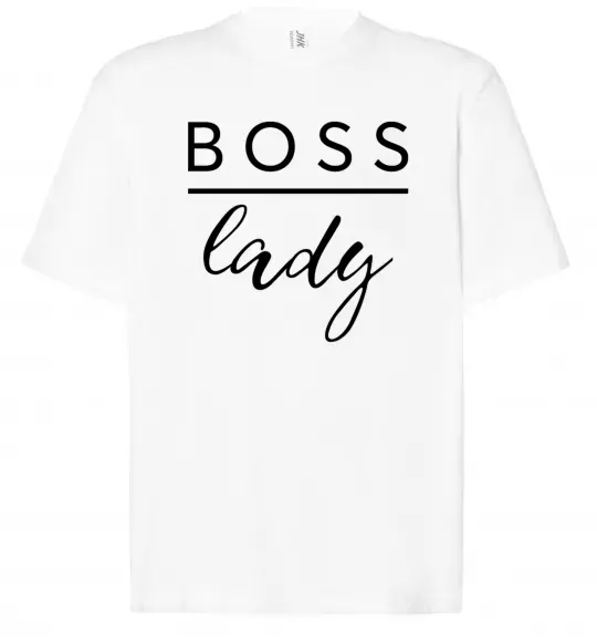 Футболка Оверсайз Boss lady Білий фото