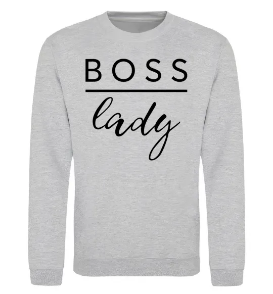 Світшот Boss lady Сірий меланж фото