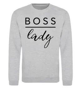 Світшот Boss lady Сірий меланж фото