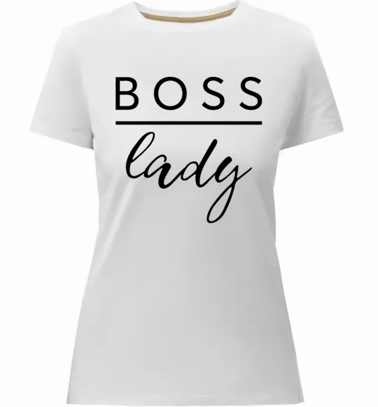 Жіноча преміум футболка Boss lady Білий фото