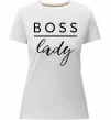 Жіноча преміум футболка Boss lady Білий фото