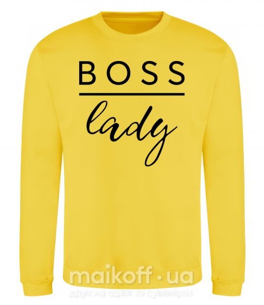 Світшот Boss lady Сонячно жовтий фото