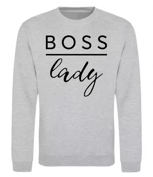 Свитшот Boss lady Серый меланж фото