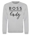 Свитшот Boss lady Серый меланж фото