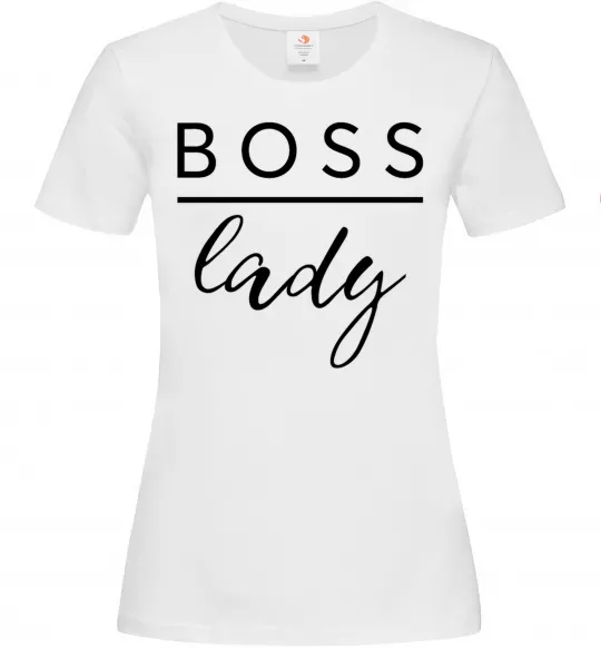 Женская футболка Boss lady Белый фото