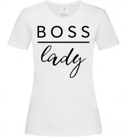 Женская футболка Boss lady Белый фото