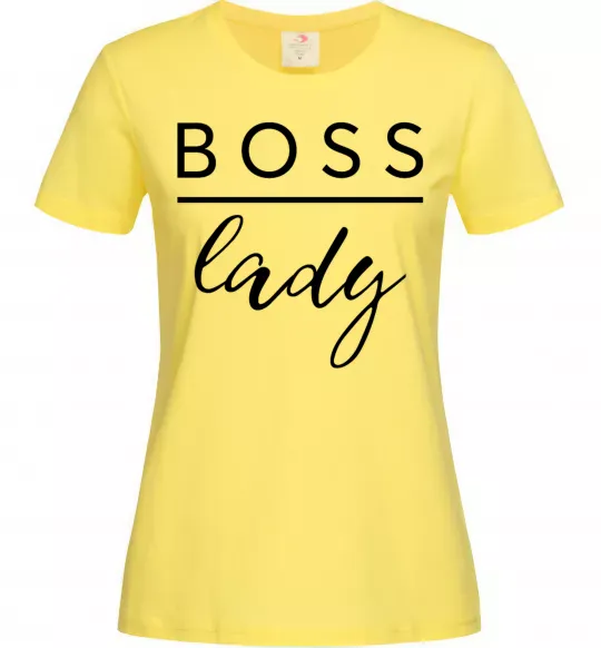Женская футболка Boss lady Лимонный фото