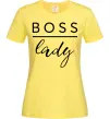 Женская футболка Boss lady Лимонный Женская футболка Boss lady Лимонный фото