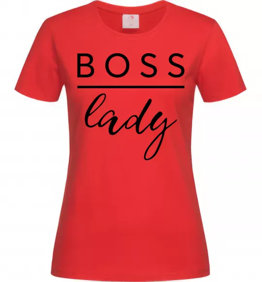 Женская футболка Boss lady Красный фото