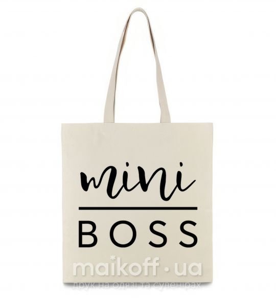 Еко-сумка Mini boss Бежевий фото