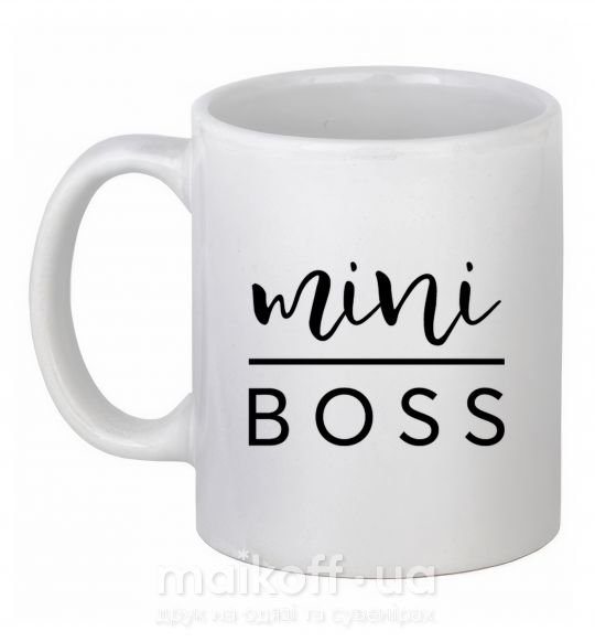 Чашка керамічна Mini boss Білий фото