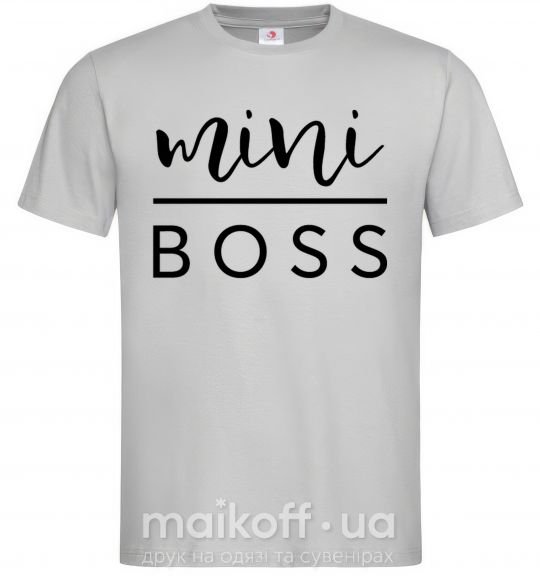 Мужская футболка Mini boss Серый фото