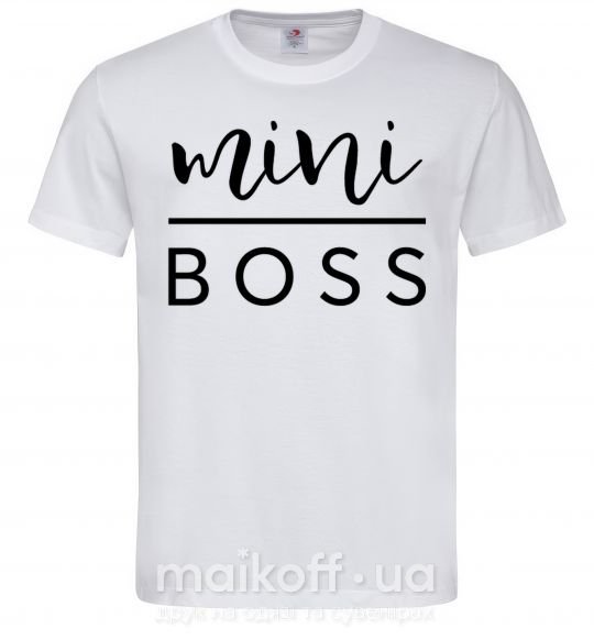 Мужская футболка Mini boss Белый фото