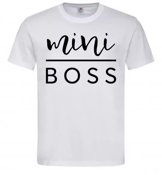 Чоловіча футболка Mini boss Білий фото