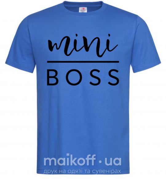 Мужская футболка Mini boss Ярко-синий фото