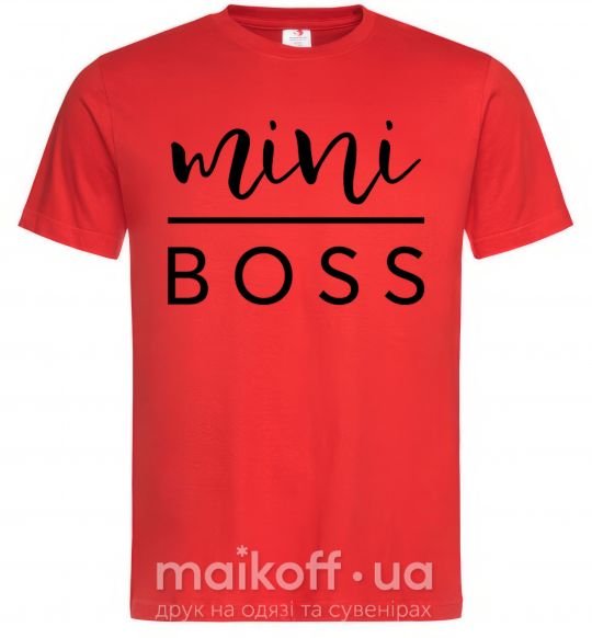 Мужская футболка Mini boss Красный фото