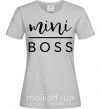 Женская футболка Mini boss Серый фото