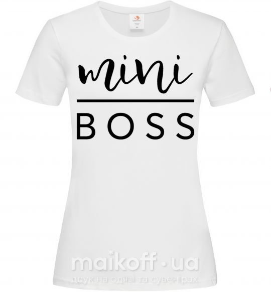 Женская футболка Mini boss Белый фото