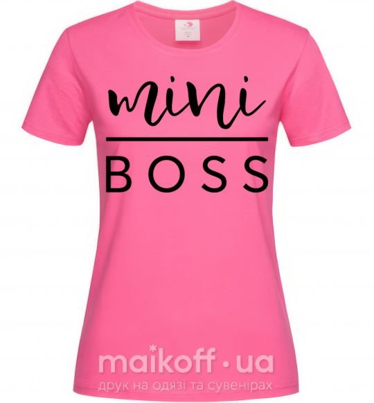 Женская футболка Mini boss Ярко-розовый фото
