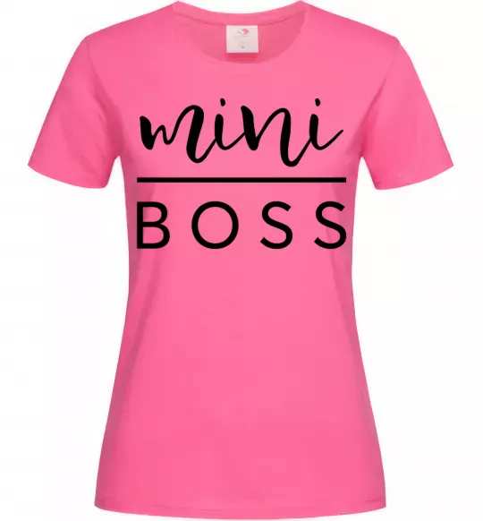 Жіноча футболка Mini boss Яскраво-рожевий фото