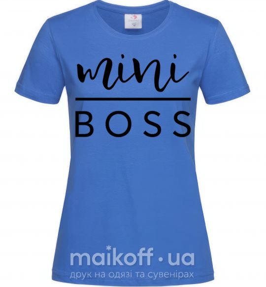 Жіноча футболка Mini boss Яскраво-синій фото
