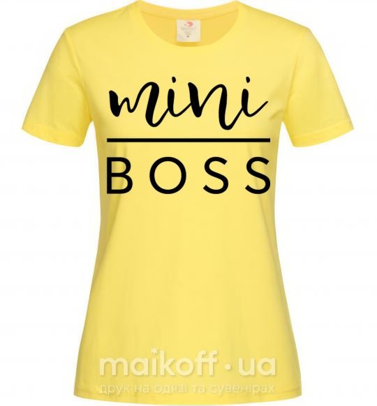 Жіноча футболка Mini boss Лимонний фото