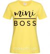 Женская футболка Mini boss Лимонный фото